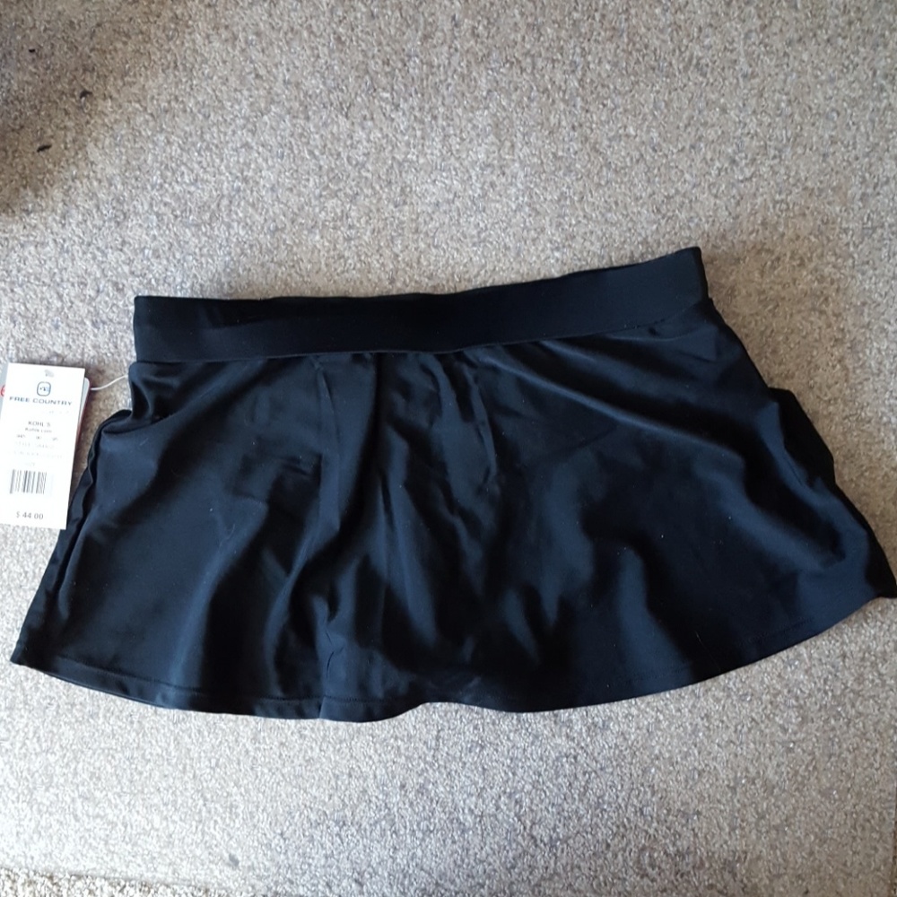 Black and violet swimsuit skirt - Picture 4 of 8